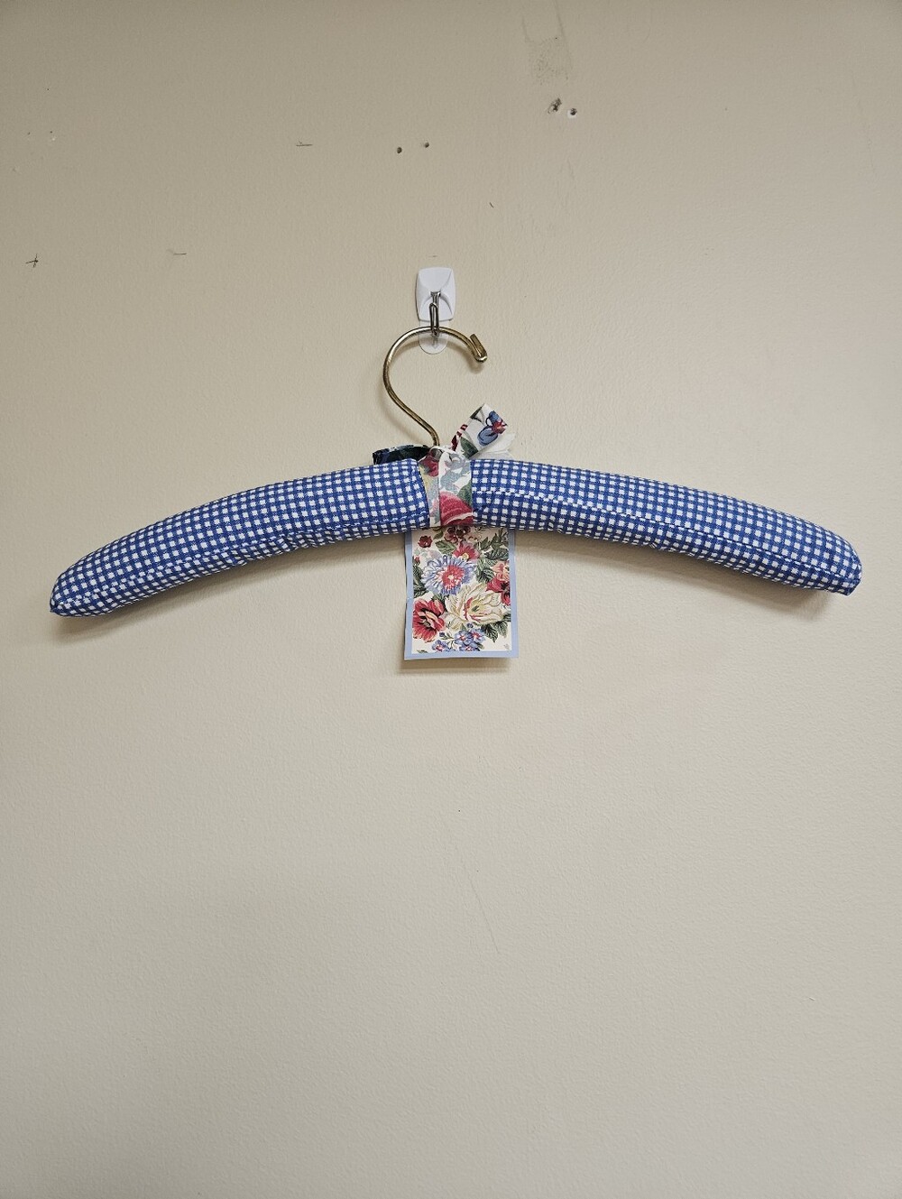 Ralph Lauren Scented Clothing Hanger Gingham Print Blue White